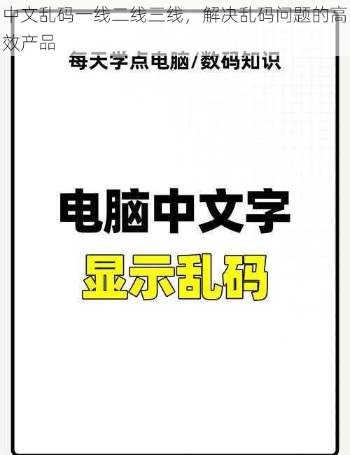 中文乱码一线二线三线，解决乱码问题的高效产品