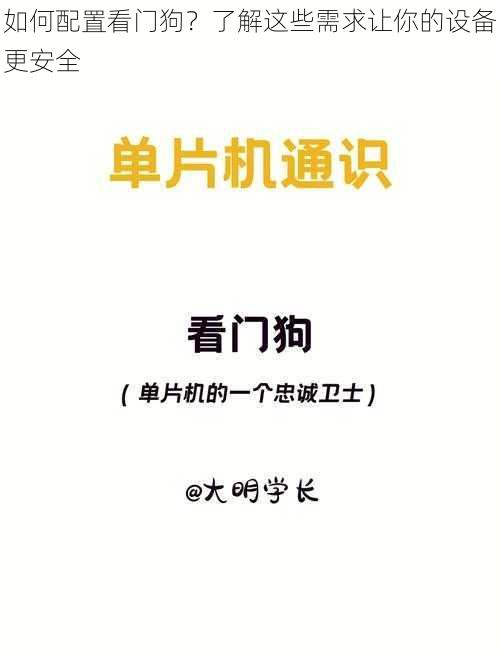 如何配置看门狗？了解这些需求让你的设备更安全