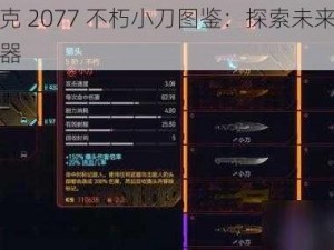 赛博朋克 2077 不朽小刀图鉴：探索未来世界的致命武器