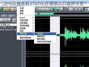 为什么找不到 x7x7x7 任意噪入口连接设置？