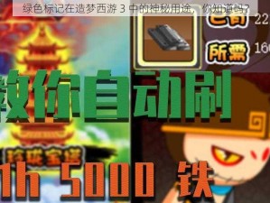 绿色标记在造梦西游 3 中的神秘用途，你知道吗？