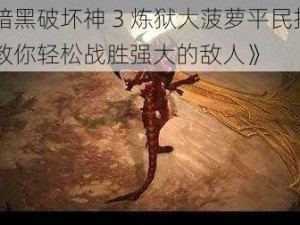 《暗黑破坏神 3 炼狱大菠萝平民打法：教你轻松战胜强大的敌人》