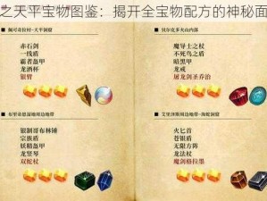 神之天平宝物图鉴：揭开全宝物配方的神秘面纱