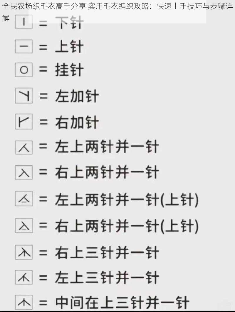 全民农场织毛衣高手分享 实用毛衣编织攻略：快速上手技巧与步骤详解