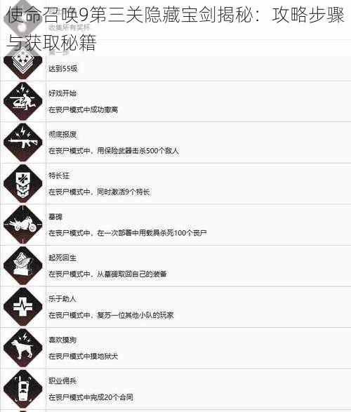 使命召唤9第三关隐藏宝剑揭秘：攻略步骤与获取秘籍