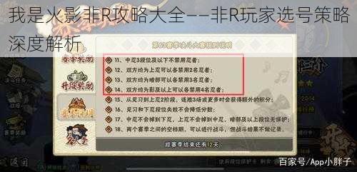 我是火影非R攻略大全——非R玩家选号策略深度解析