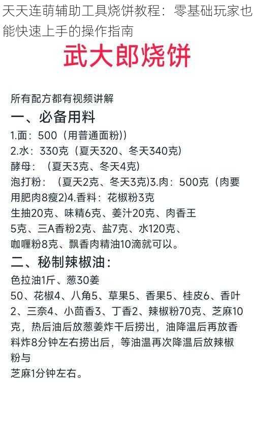 天天连萌辅助工具烧饼教程：零基础玩家也能快速上手的操作指南