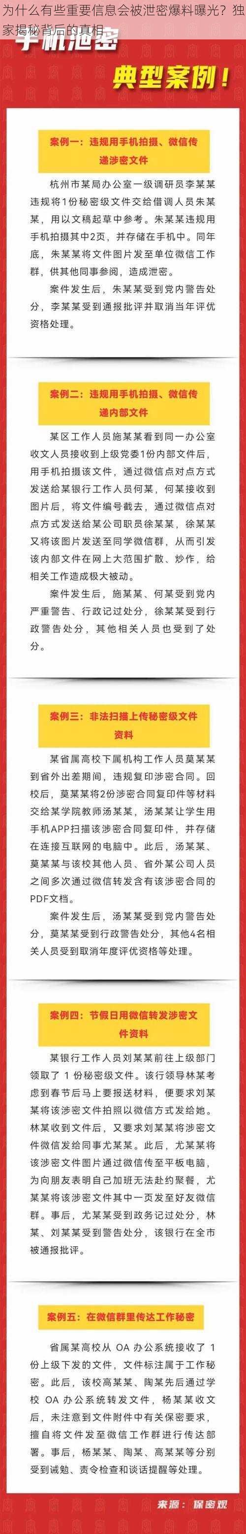 为什么有些重要信息会被泄密爆料曝光？独家揭秘背后的真相