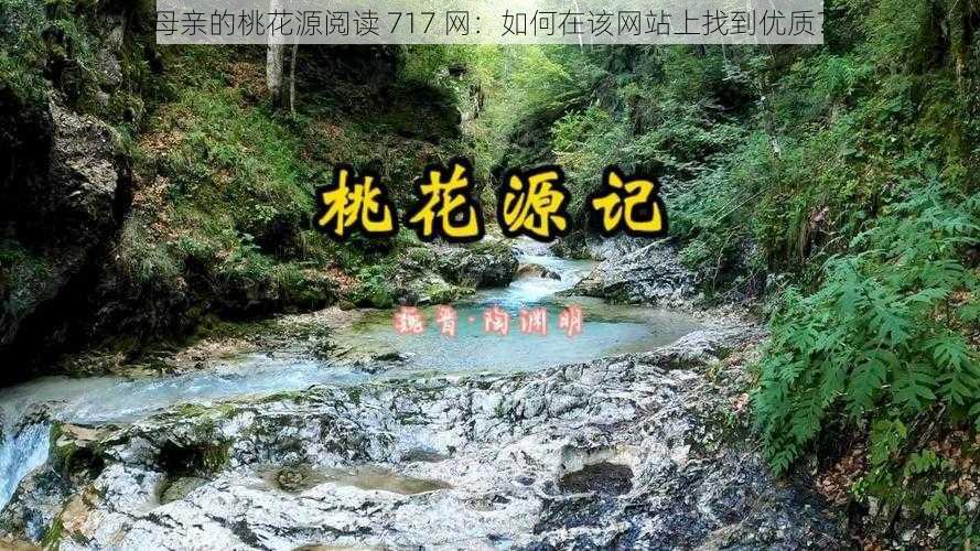 母亲的桃花源阅读 717 网：如何在该网站上找到优质？