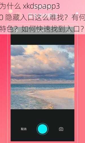 为什么 xkdspapp30 隐藏入口这么难找？有何特色？如何快速找到入口？