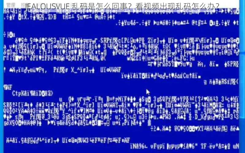 JEALOUSVUE 乱码是怎么回事？看视频出现乱码怎么办？