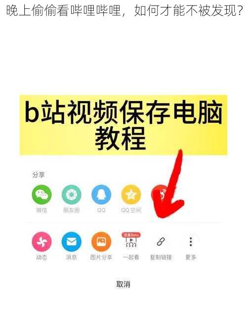 晚上偷偷看哔哩哔哩，如何才能不被发现？