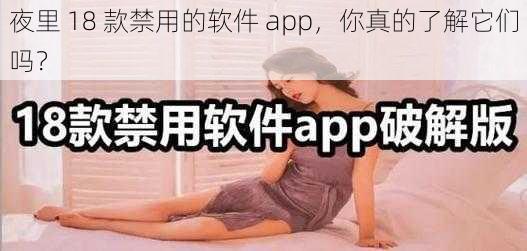 夜里 18 款禁用的软件 app，你真的了解它们吗？