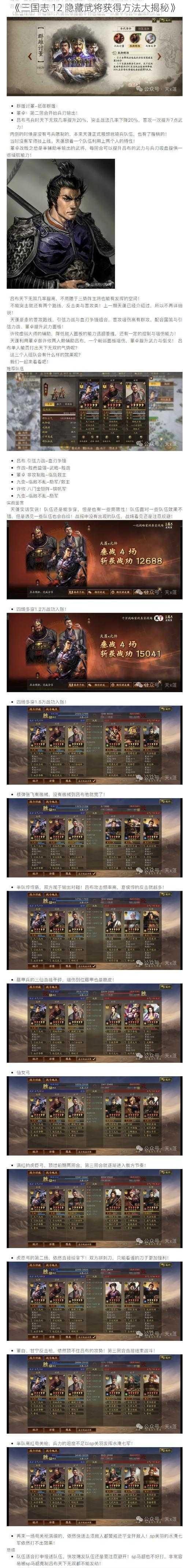 《三国志 12 隐藏武将获得方法大揭秘》