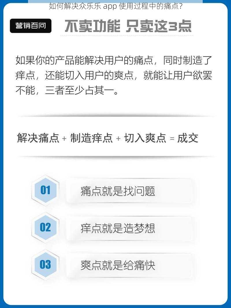 如何解决众乐乐 app 使用过程中的痛点？