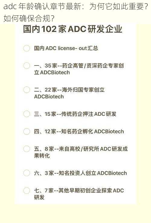 adc 年龄确认章节最新：为何它如此重要？如何确保合规？