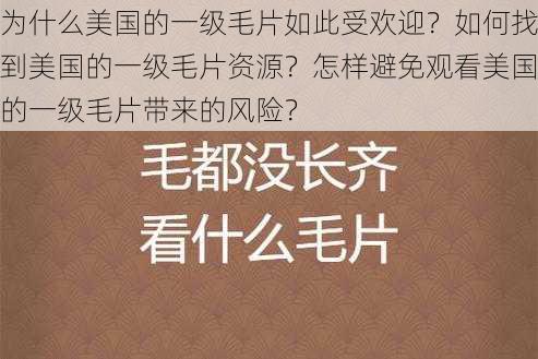 为什么美国的一级毛片如此受欢迎？如何找到美国的一级毛片资源？怎样避免观看美国的一级毛片带来的风险？